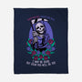 Death Flowers Poem-None-Fleece-Blanket-Studio Mootant