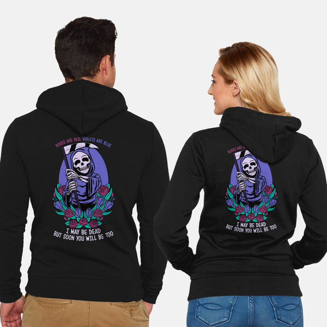 Death Flowers Poem-Unisex-Zip-Up-Sweatshirt-Studio Mootant