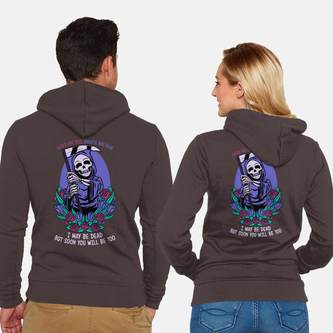 Death Flowers Poem-Unisex-Zip-Up-Sweatshirt-Studio Mootant