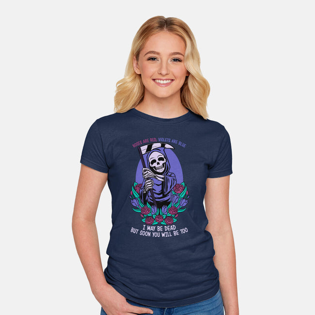 Death Flowers Poem-Womens-Fitted-Tee-Studio Mootant