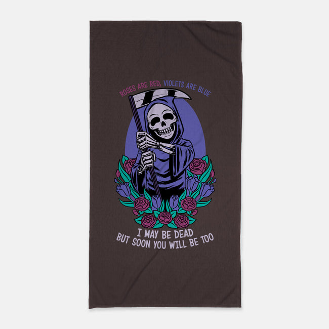 Death Flowers Poem-None-Beach-Towel-Studio Mootant