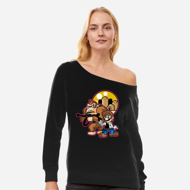 Plumber Solo-Womens-Off Shoulder-Sweatshirt-demonigote