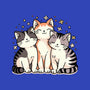 Purrfect Trio-None-Removable Cover-Throw Pillow-fanfreak1