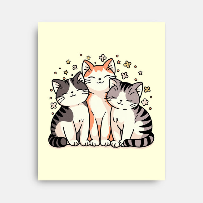 Purrfect Trio-None-Stretched-Canvas-fanfreak1