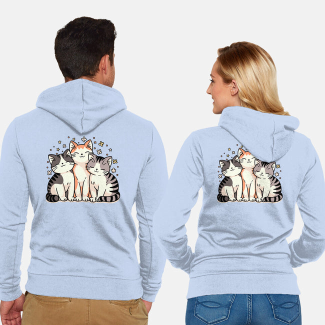 Purrfect Trio-Unisex-Zip-Up-Sweatshirt-fanfreak1