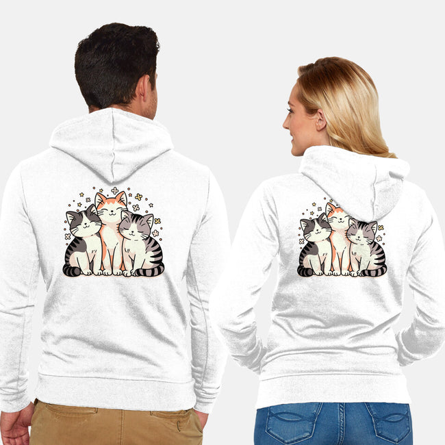 Purrfect Trio-Unisex-Zip-Up-Sweatshirt-fanfreak1