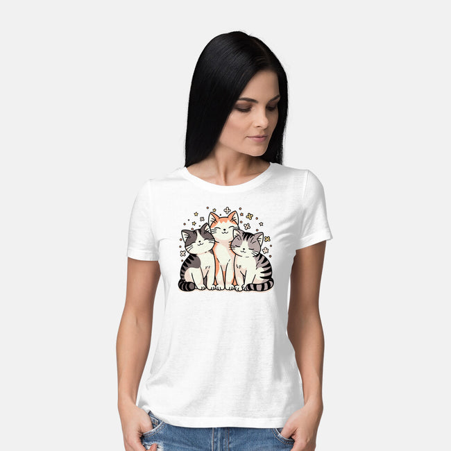 Purrfect Trio-Womens-Basic-Tee-fanfreak1