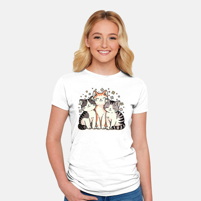 Purrfect Trio-Womens-Fitted-Tee-fanfreak1