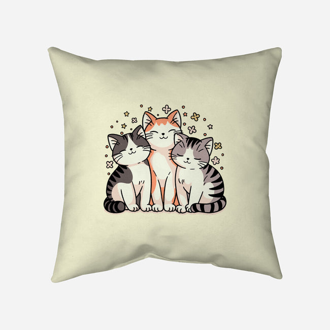 Purrfect Trio-None-Removable Cover-Throw Pillow-fanfreak1