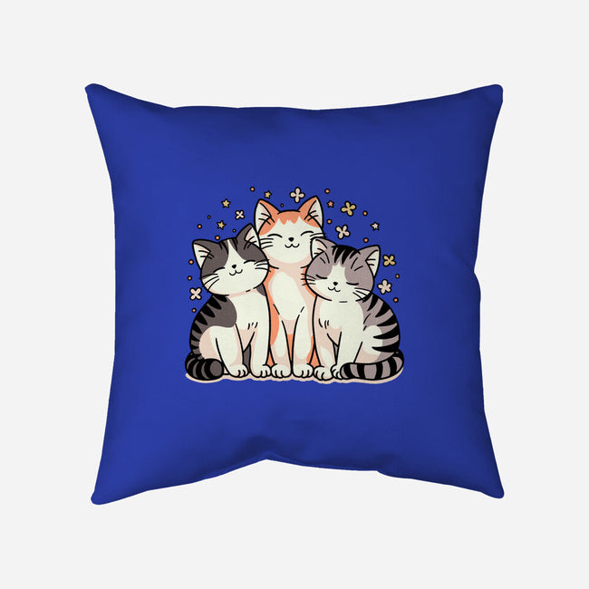 Purrfect Trio-None-Removable Cover-Throw Pillow-fanfreak1