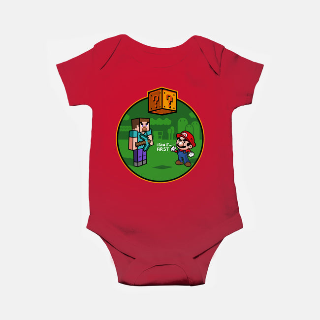 I Saw It First-Baby-Basic-Onesie-demonigote