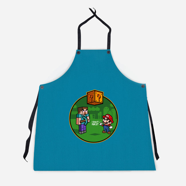 I Saw It First-Unisex-Kitchen-Apron-demonigote