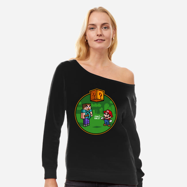 I Saw It First-Womens-Off Shoulder-Sweatshirt-demonigote