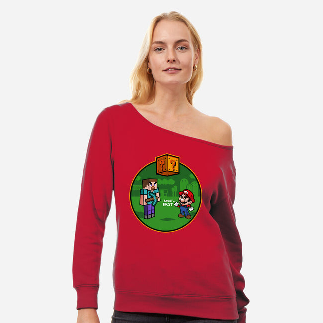 I Saw It First-Womens-Off Shoulder-Sweatshirt-demonigote