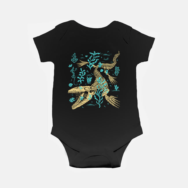 Mosasaurus Fossils-Baby-Basic-Onesie-estudiofitas