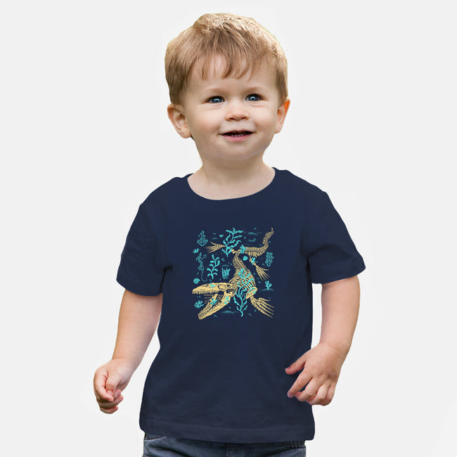 Mosasaurus Fossils-Baby-Basic-Tee-estudiofitas