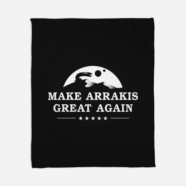 Make Arrakis-None-Fleece-Blanket-demonigote