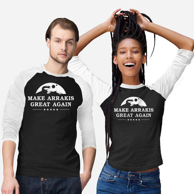 Make Arrakis-Unisex-Baseball-Tee-demonigote