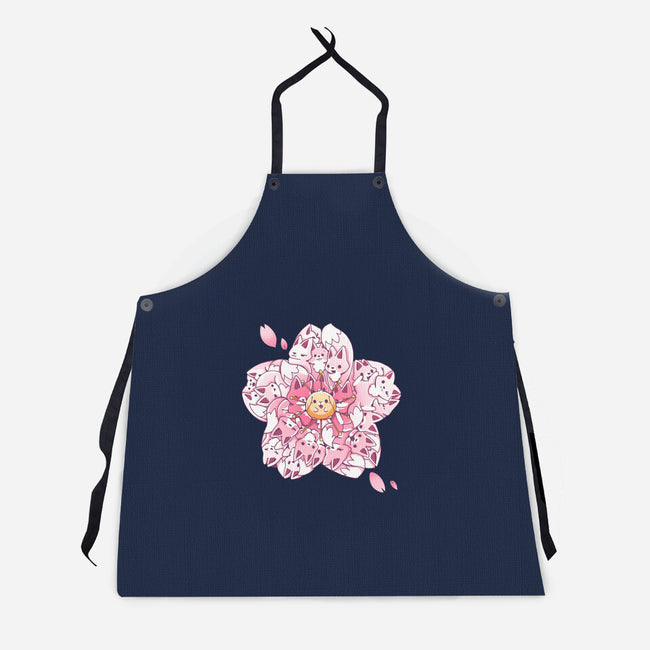 Sakura Foxes-Unisex-Kitchen-Apron-Vallina84