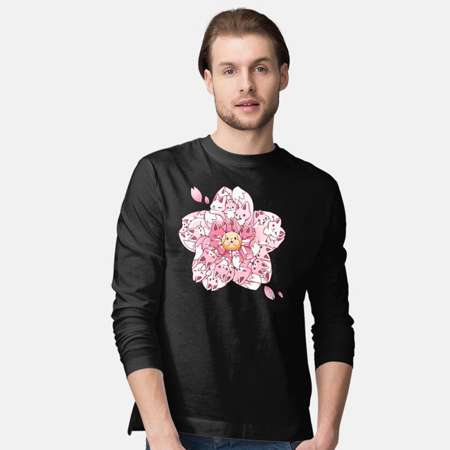 Sakura Foxes-Mens-Long Sleeved-Tee-Vallina84