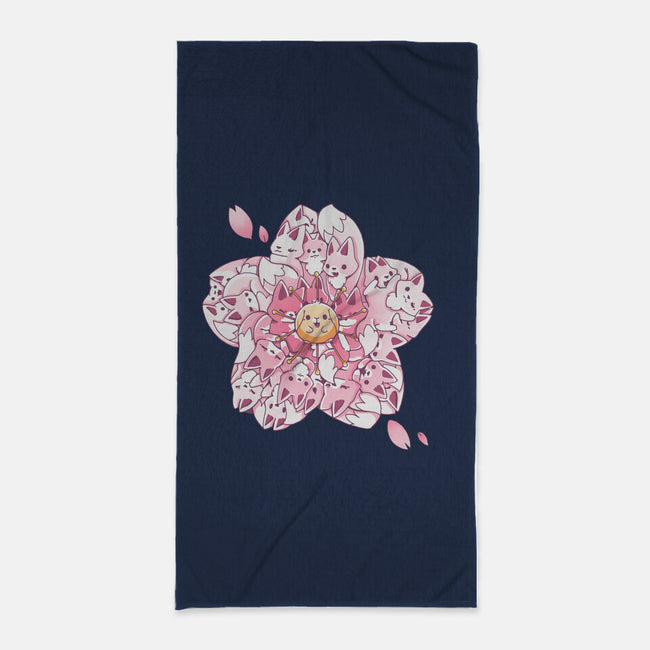 Sakura Foxes-None-Beach-Towel-Vallina84