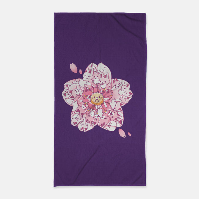 Sakura Foxes-None-Beach-Towel-Vallina84