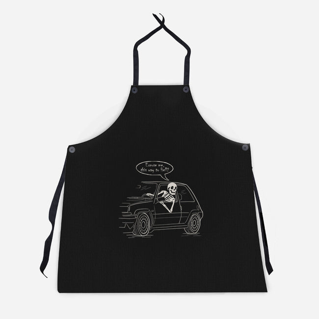 The Way To Hell-Unisex-Kitchen-Apron-NMdesign