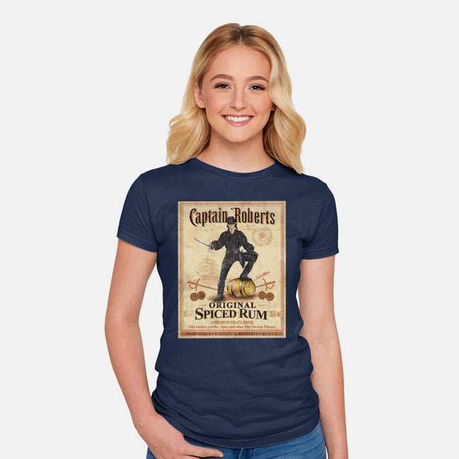 Captain Roberts Spiced Rum-Womens-Fitted-Tee-NMdesign