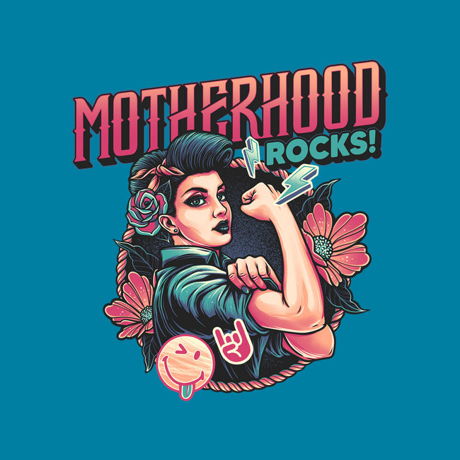 Motherhood Rocks-Womens-Basic-Tee-momma_gorilla