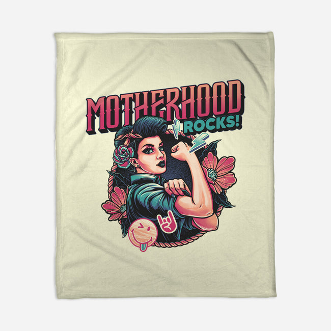 Motherhood Rocks-None-Fleece-Blanket-momma_gorilla