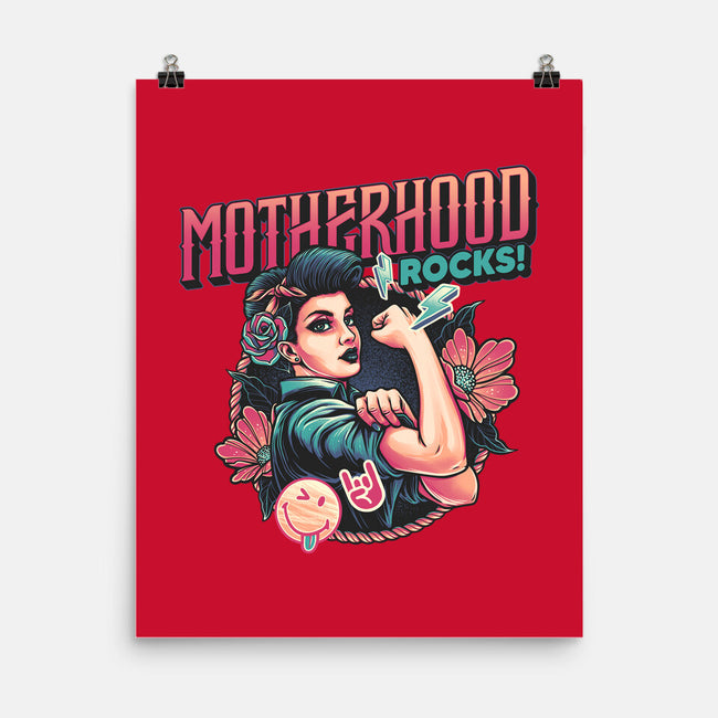 Motherhood Rocks-None-Matte-Poster-momma_gorilla