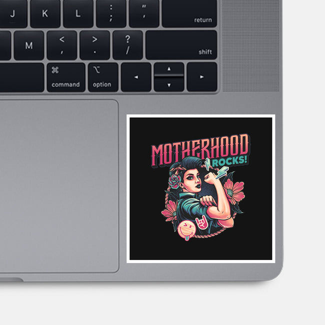 Motherhood Rocks-None-Glossy-Sticker-momma_gorilla