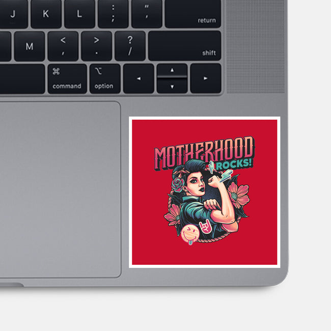 Motherhood Rocks-None-Glossy-Sticker-momma_gorilla