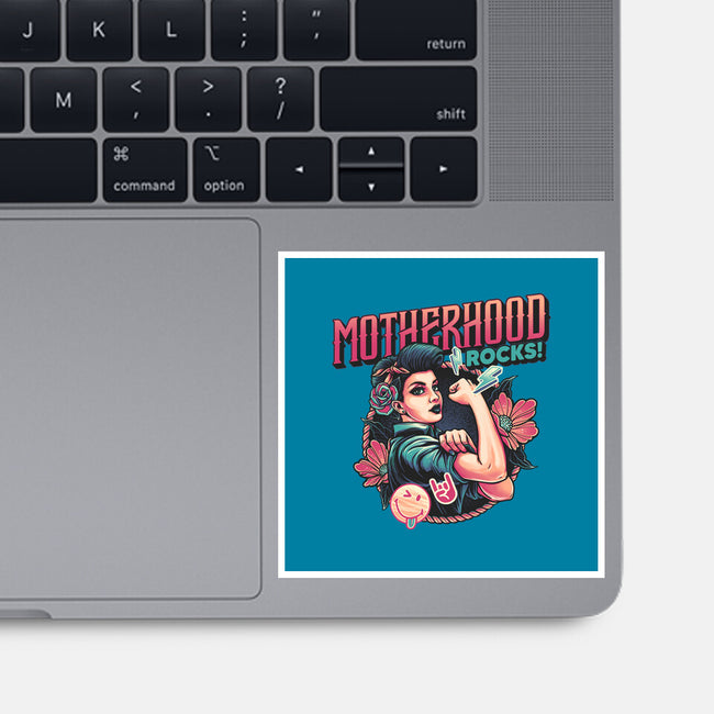 Motherhood Rocks-None-Glossy-Sticker-momma_gorilla