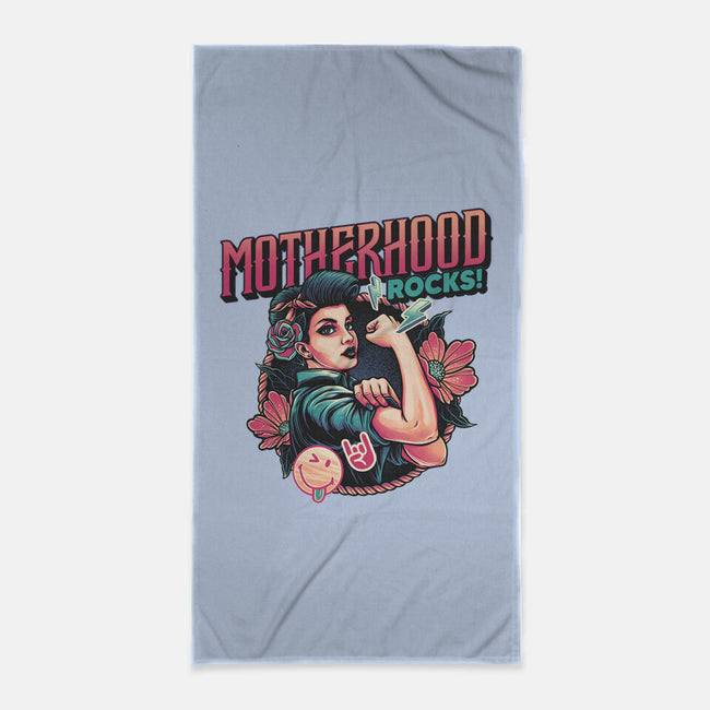 Motherhood Rocks-None-Beach-Towel-momma_gorilla