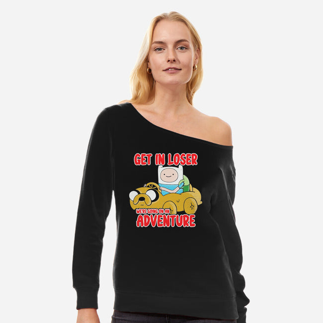 We're Going On An Adventure-Womens-Off Shoulder-Sweatshirt-turborat14