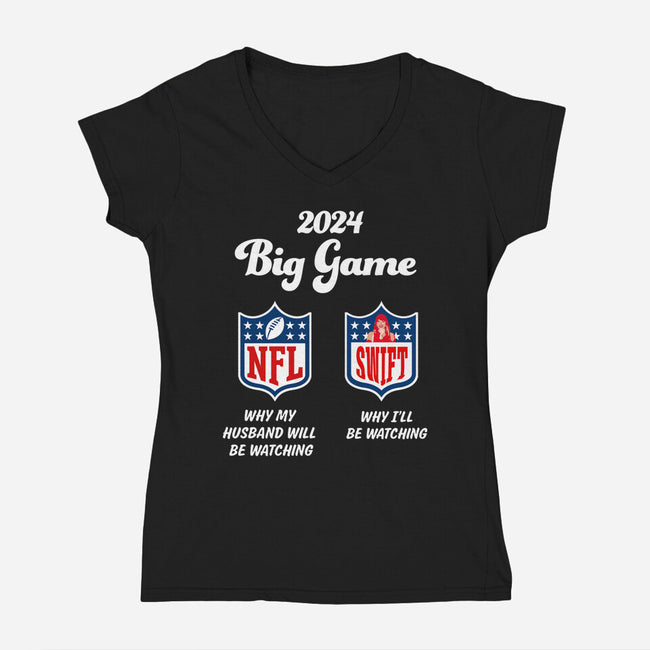 Big Game-Womens-V-Neck-Tee-teefury