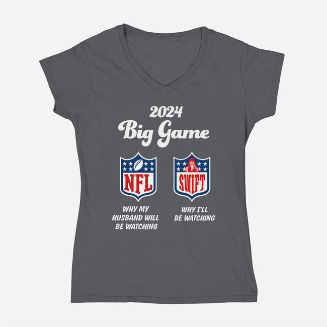 Big Game-Womens-V-Neck-Tee-teefury