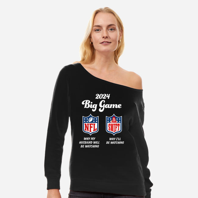 Big Game-Womens-Off Shoulder-Sweatshirt-teefury