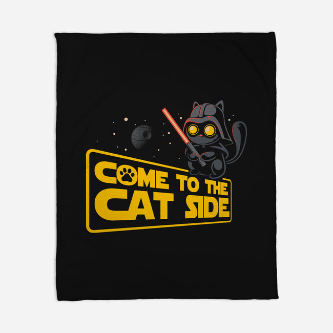 Come To The Cat Side-None-Fleece-Blanket-erion_designs