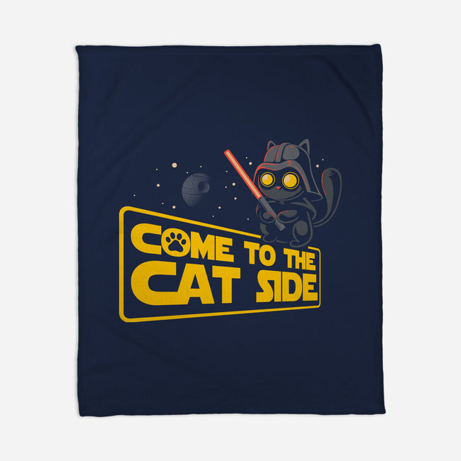 Come To The Cat Side-None-Fleece-Blanket-erion_designs