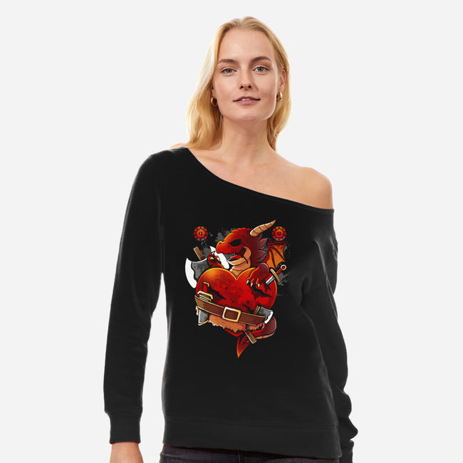 Love Barbarian-Womens-Off Shoulder-Sweatshirt-Vallina84