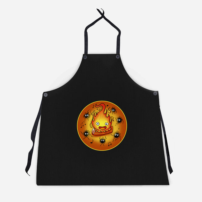 Dance Of Fire-Unisex-Kitchen-Apron-nickzzarto