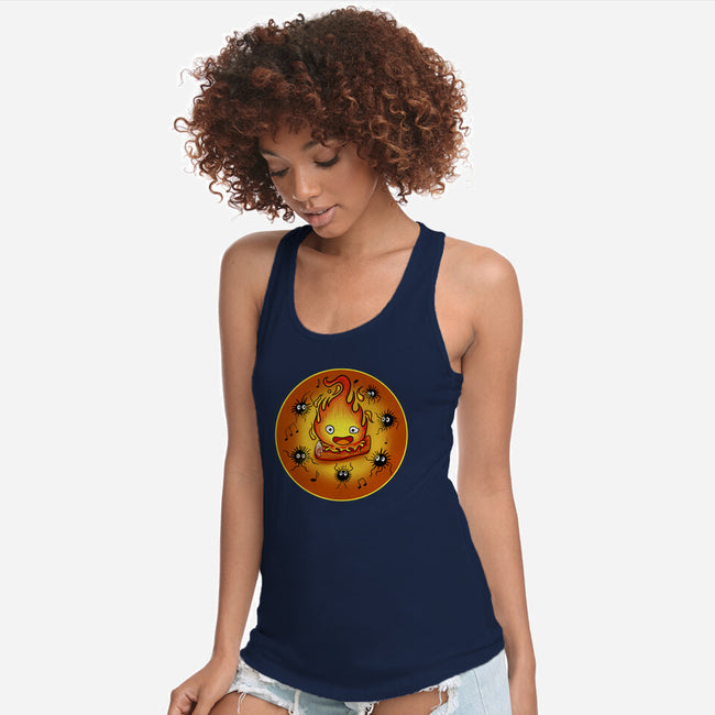 Dance Of Fire-Womens-Racerback-Tank-nickzzarto