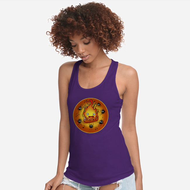 Dance Of Fire-Womens-Racerback-Tank-nickzzarto