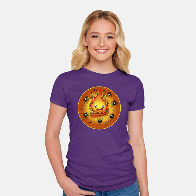 Dance Of Fire-Womens-Fitted-Tee-nickzzarto