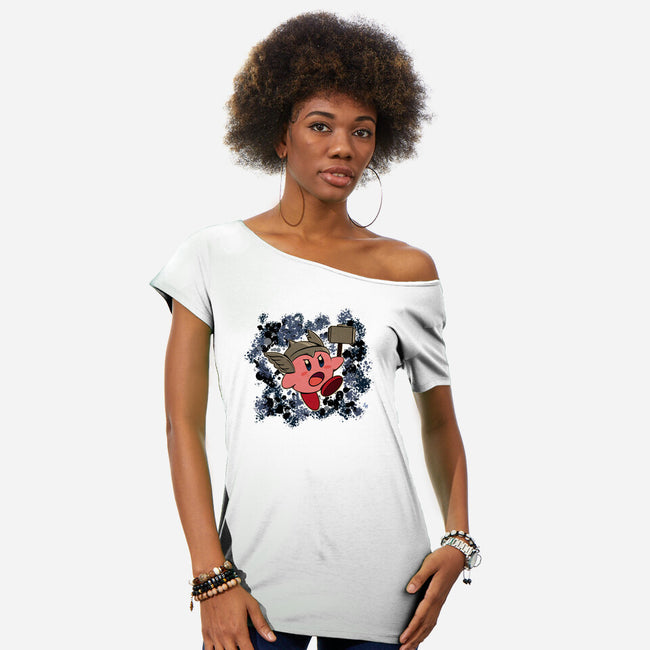 Kirby Krackle-Womens-Off Shoulder-Tee-ligerlillie