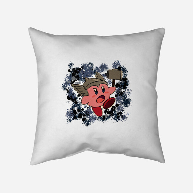 Kirby Krackle-None-Removable Cover-Throw Pillow-ligerlillie