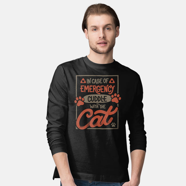 Cuddle With The Cat-Mens-Long Sleeved-Tee-tobefonseca