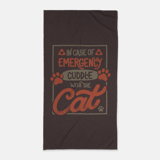 Cuddle With The Cat-None-Beach-Towel-tobefonseca